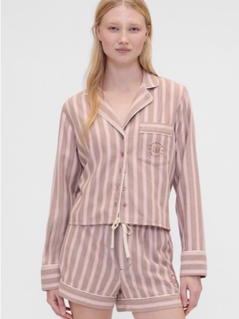 Gap × Summer Fridays Relaxed Flannel Stripe PJ